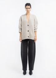Boyfriend Cardigan in Cashmere  - Arctic - CO Collections
